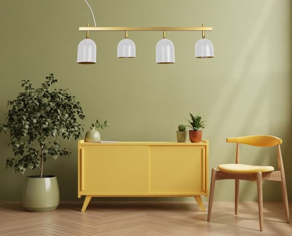 Hvid hængende lampe APP1030-4CP