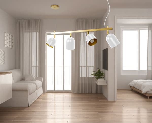 Hvid hængende lampe APP1030-4CP
