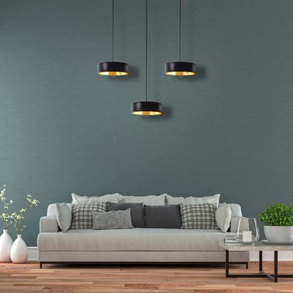 APP1333-1CP sort guld hængende lampe