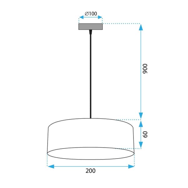 APP1333-1CP sort guld hængende lampe