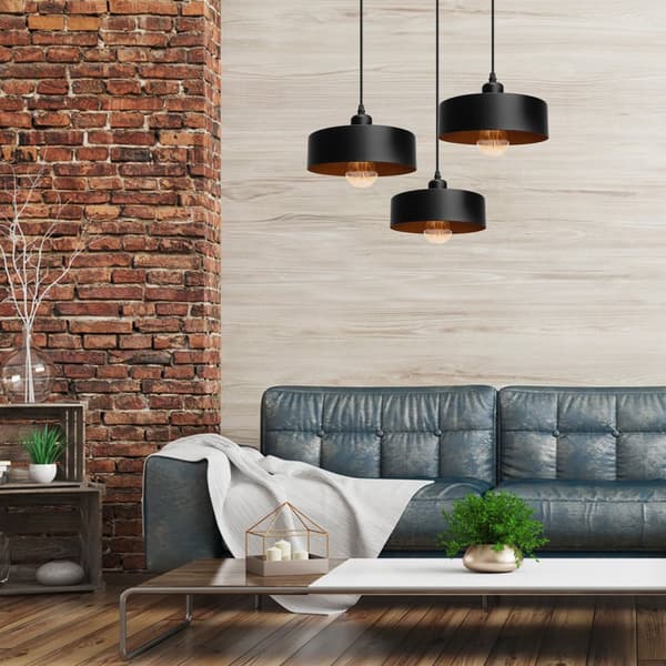 APP1334-3CP Black Gold Hanging Lamp
