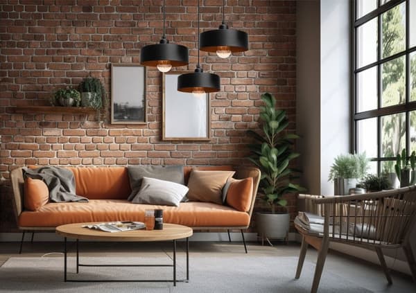 APP1334-3CP Black Gold Hanging Lamp