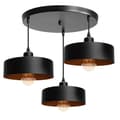 Miniatyrbild 1 av 7: APP1334-3CP Black Gold Hanging Lamp