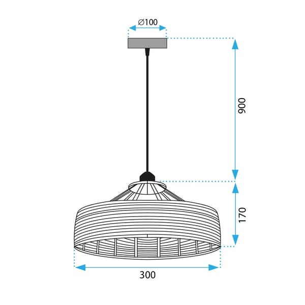 Hängande lampa boho app1317-1cp