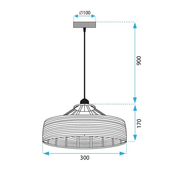 Hängande lampa boho app1317-1cp