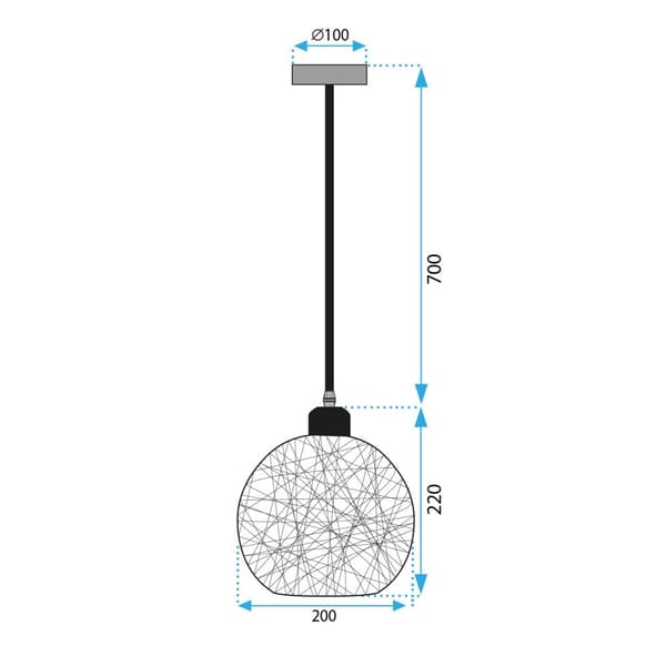 Hängande lampa boho-app. App1320-1cp