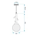 Miniatyrbillede 8 af 8: Hængende lampe Boho App1422-1CP