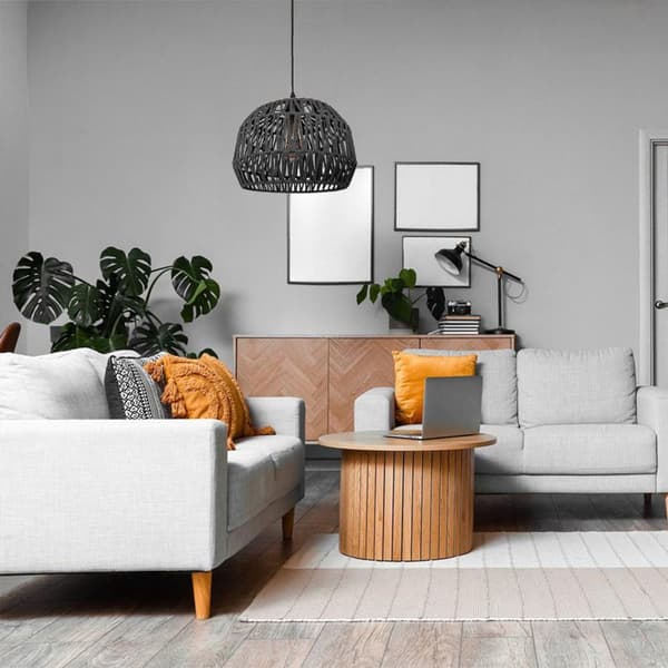 Hængende lampe boho app1483-1cp sort