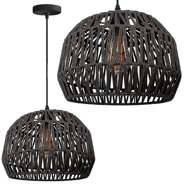 Hængende lampe boho app1483-1cp sort