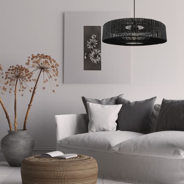 Hængende lampe boho app1484-1cp sort