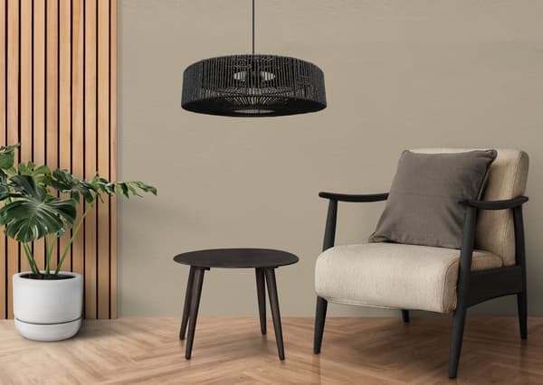 Hængende lampe boho app1484-1cp sort