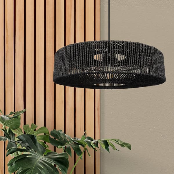 Hængende lampe boho app1484-1cp sort