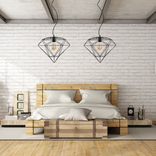 Diamond Hanging Lamp Metal Loft App563-1CP Black