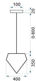 Miniatyrbild 11 av 11: Diamond Hanging Lamp Metal Loft App563-1CP Black