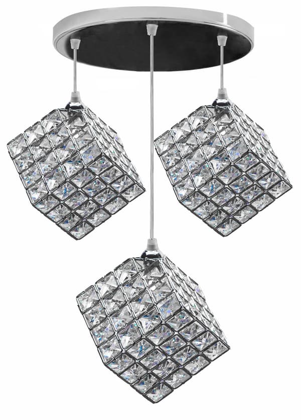 Hængende lampe glamour terning app722-3pr krom