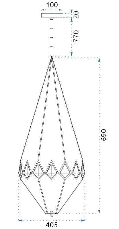 Crystal Diamond Riping Lamp App767-3CP