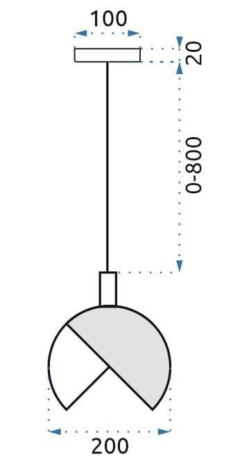 Hængende loft glas glas app638-1cp guld