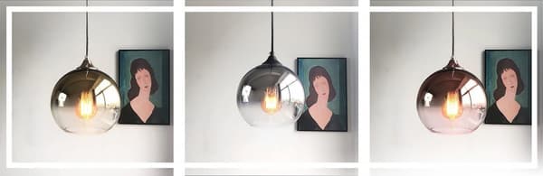 APP313-1CP glas hängande lampa rosa guld