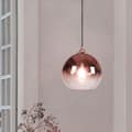 Miniatyrbild 2 av 7: APP313-1CP glas hängande lampa rosa guld
