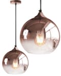 Miniatyrbild 1 av 7: APP313-1CP glas hängande lampa rosa guld