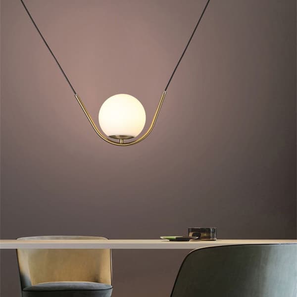 Hængende glas lampe APP689-1CP guld
