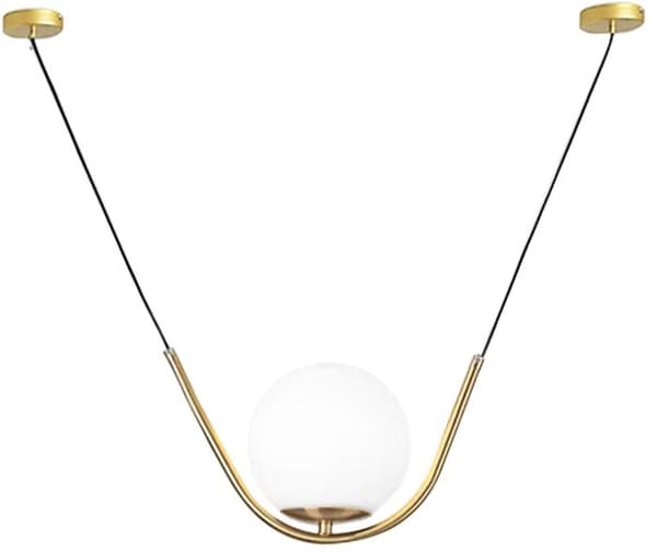 Hængende glas lampe APP689-1CP guld