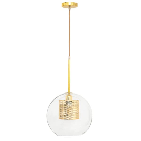 Hængende glas loft loft app554-1cp 20 cm guld