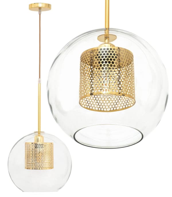 Hængende glas loft loft app554-1cp 20 cm guld