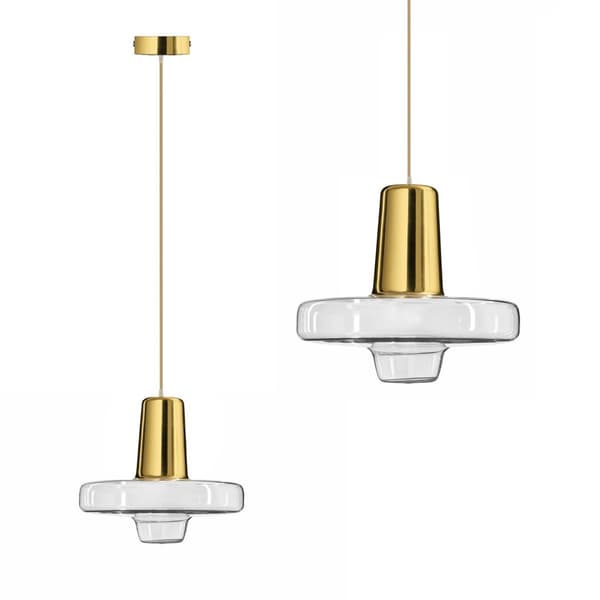 Hængende glas Metal LED APP553-1CP guld