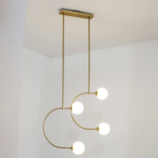 Hængende lampe til glasboller APP639-4CP guld