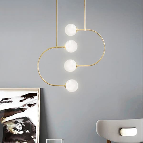 Hængende lampe til glasboller APP639-4CP guld