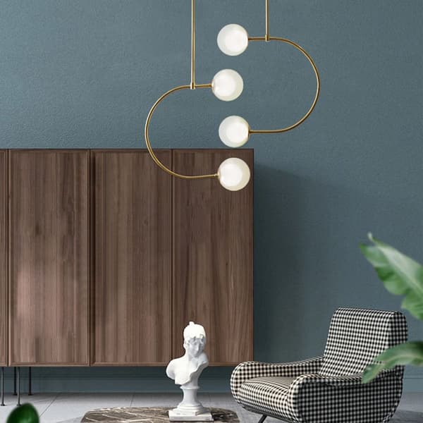 Hængende lampe til glasboller APP639-4CP guld