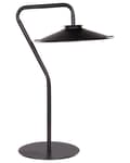 Pikkukuva 1 / 11: Pöytävalaisin musta 41 cm rauta integroitu LED-valo käsintehty USB-ladattava moderni