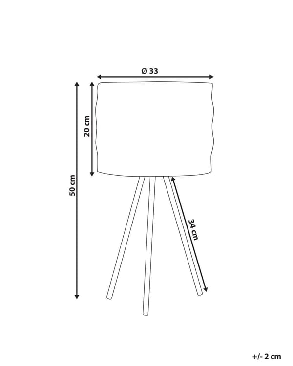 Bordlampe Beige Guld 50 cm Moderne Natbordslampe til Soveværelse Dekorativ Tripod Lampe til Bordet til Stuen Vindueskarm