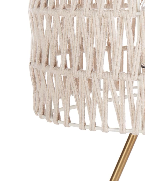 Bordlampe Beige Guld 50 cm Moderne Natbordslampe til Soveværelse Dekorativ Tripod Lampe til Bordet til Stuen Vindueskarm