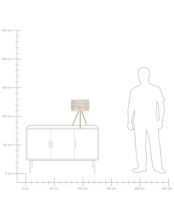 Bordlampe Beige Guld 50 cm Moderne Natbordslampe til Soveværelse Dekorativ Tripod Lampe til Bordet til Stuen Vindueskarm
