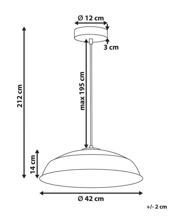 Pendellampe Sort ø 42 Moderne Spisebordslampe til Køkken Indretning Lampe til Spisebord med Synlig Pære
