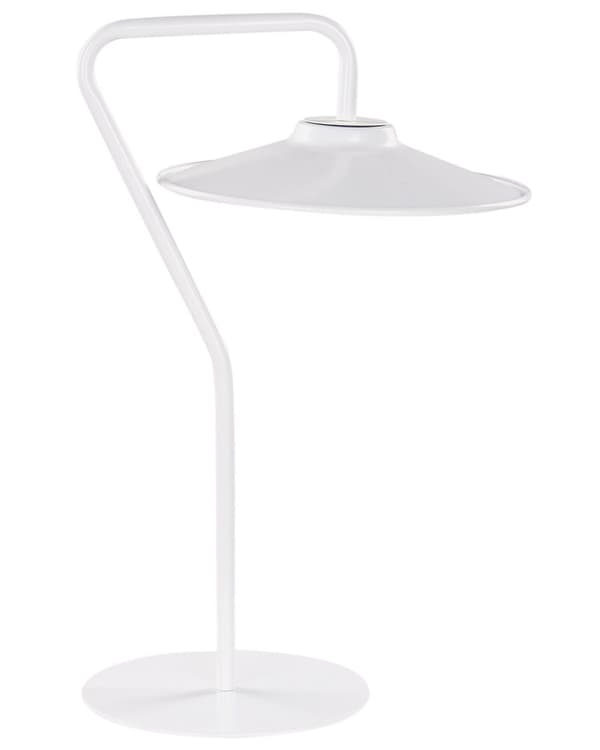 Bordlampe LED Hvit Metall 41 cm Varmt lys USB-lading Moderne design Belysning Hjemmekontor Stue Soverom
