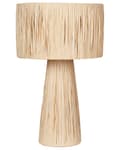 Miniatyrbillede 1 af 9: Bordlampe Natur Raffia H 41 cm Moderne Natbordslampe med Cylinder Lampeskærm Lampefod Sengelampe Bord Lampe til Natbord