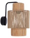 Miniatyrbillede 5 af 10: Sæt med 2 væglamper Naturlig Raffia papir reb lampeskærm Boho stil lysarmatur Håndlavet Stue Soveværelse