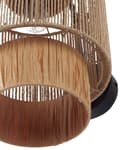 Miniatyrbillede 8 af 10: Sæt med 2 væglamper Naturlig Raffia papir reb lampeskærm Boho stil lysarmatur Håndlavet Stue Soveværelse