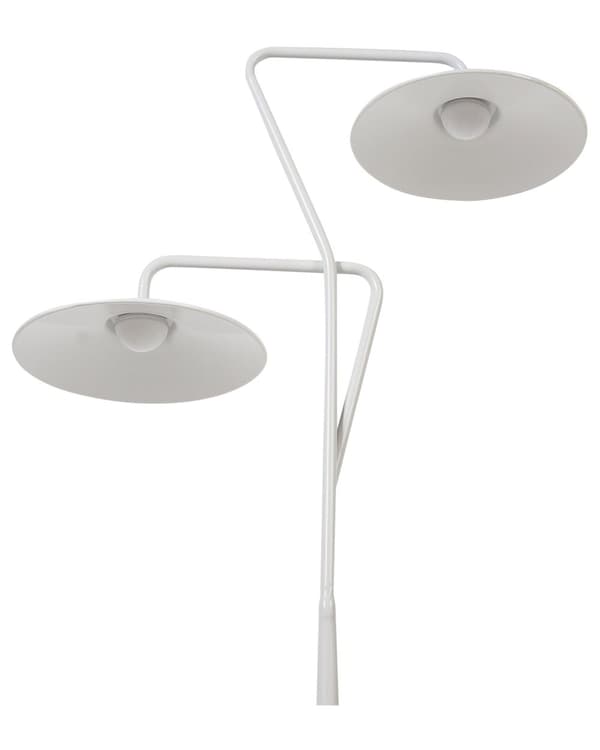 2 lys LED-gulvlampe hvid 140 cm Varmt lys Stue Soveværelse Kontor Studie Moderne belysning