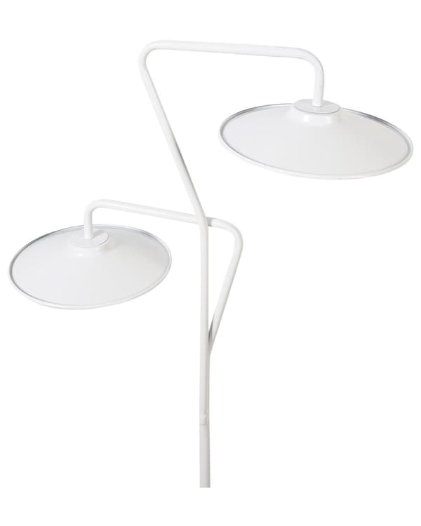 2 lys LED-gulvlampe hvid 140 cm Varmt lys Stue Soveværelse Kontor Studie Moderne belysning