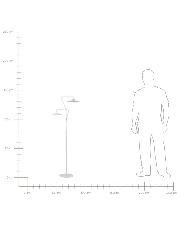 2 lys LED-gulvlampe hvid 140 cm Varmt lys Stue Soveværelse Kontor Studie Moderne belysning