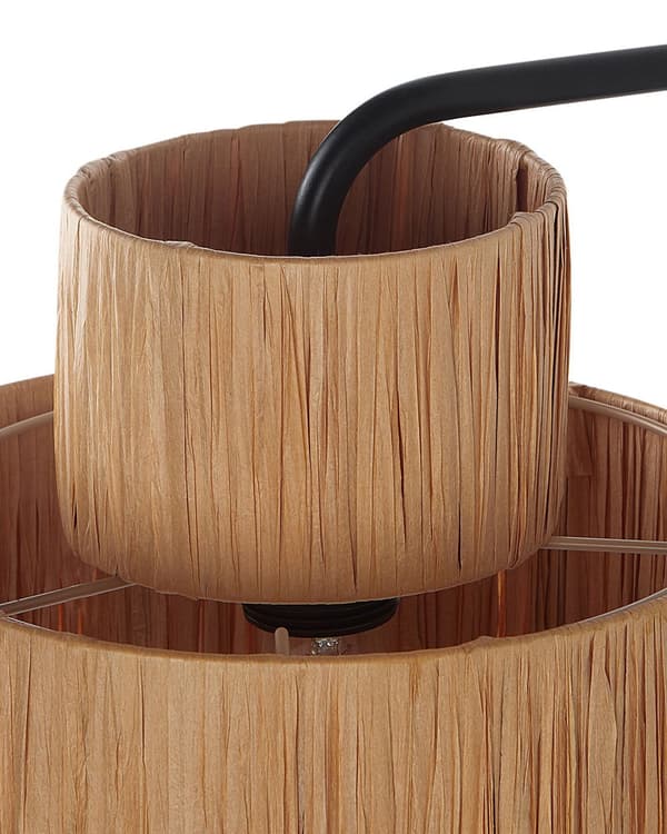 2 vägglampor Naturlig lampskärm av raffia palmblad Boho-stil Handgjorda lampor Vardagsrum Sovrum