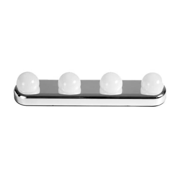 LED-ljus, 4 LED-lampor Sminkspegel Ljus Sugkopp Installation Sminkbord Sminkbordslampa Vägglampa
