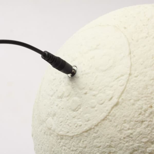 Nattlampa - Magic - Moon - 15 cm - LED - Resin - Vit
