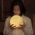 Miniatyrbild 2 av 4: Nattlampa - Magic - Moon - 15 cm - LED - Resin - Vit