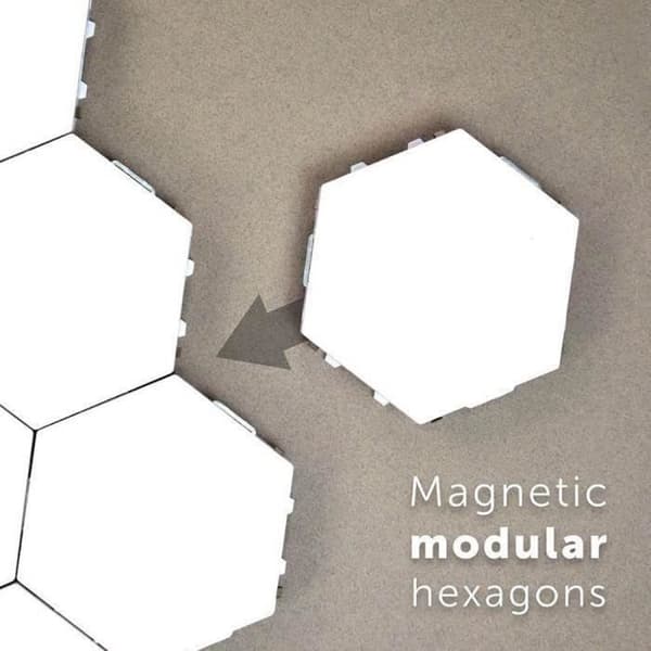 Nattljus - LED - Hexagonal - Touch - Magnetisk - Inomhus