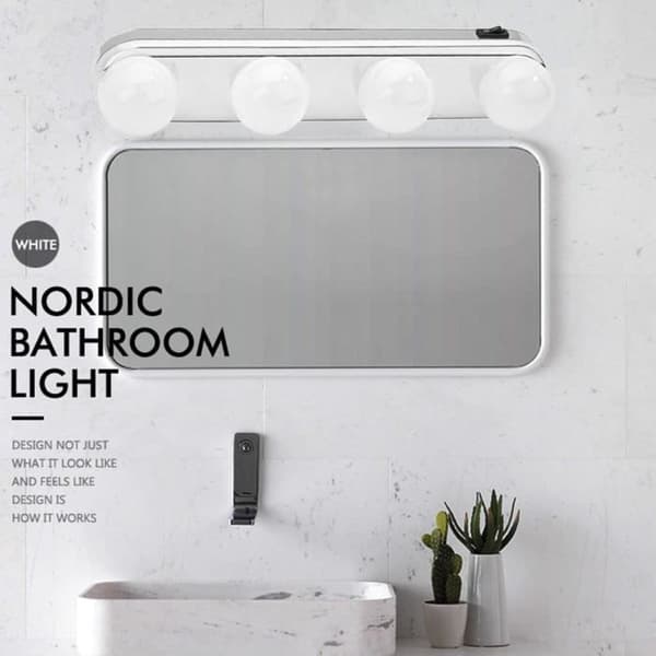 Studio Glow Make Up Light Super Bright 4 LED-lampor Portable Cosmetic Mirror Light Kit Batteridriven My Light